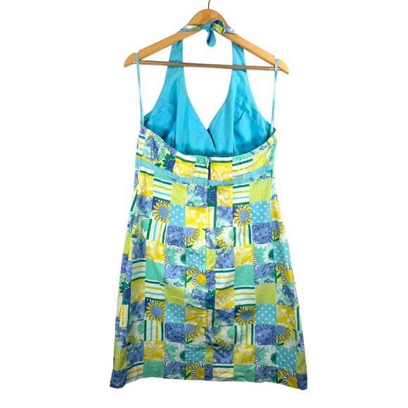 VTG Lily Pulitzer floral spring‎ cottage core halter dress sz M - Picture 2 of 7